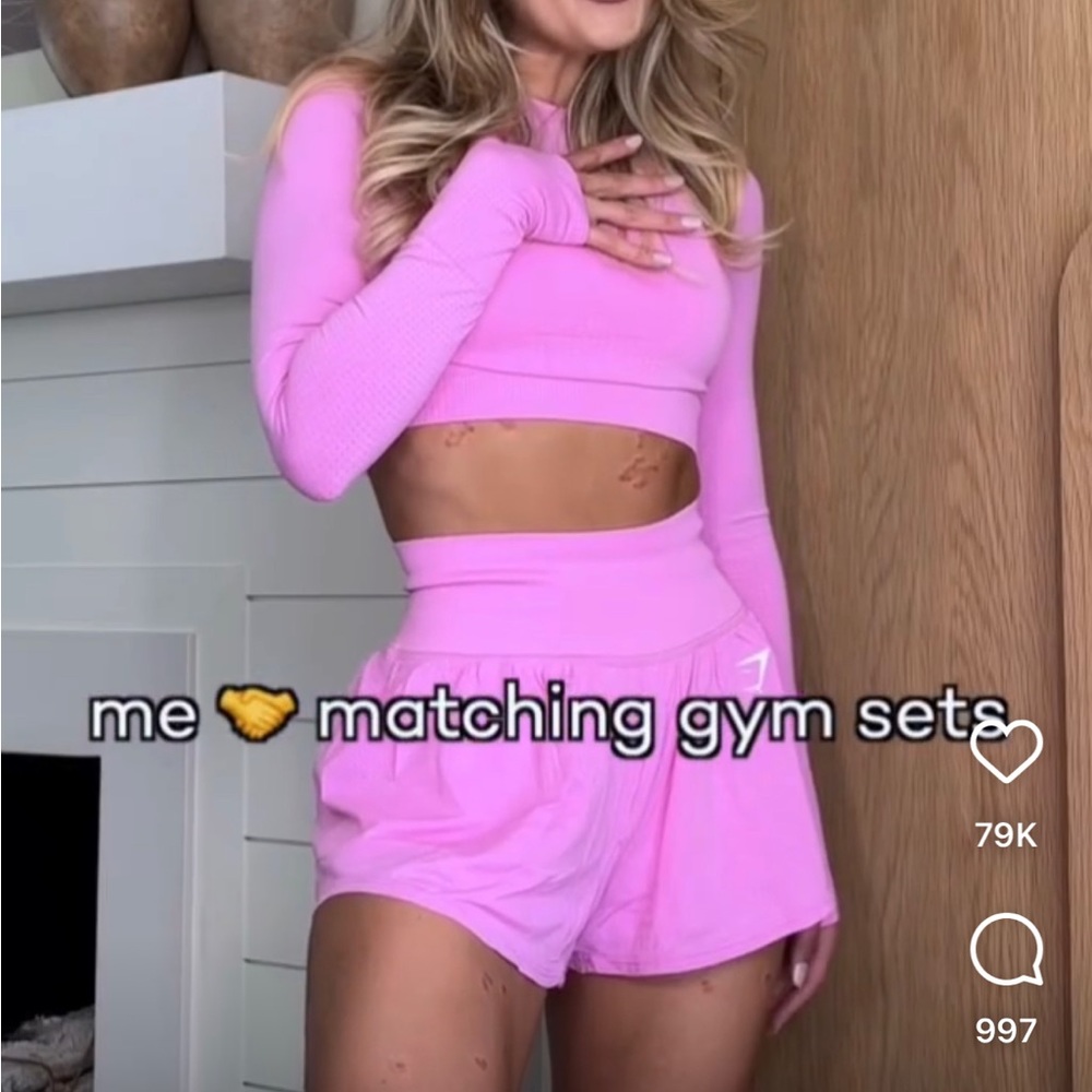 Gymshark Vital Seamless 2.0 2-in-1 Shorts - Sorbet Pink Marl